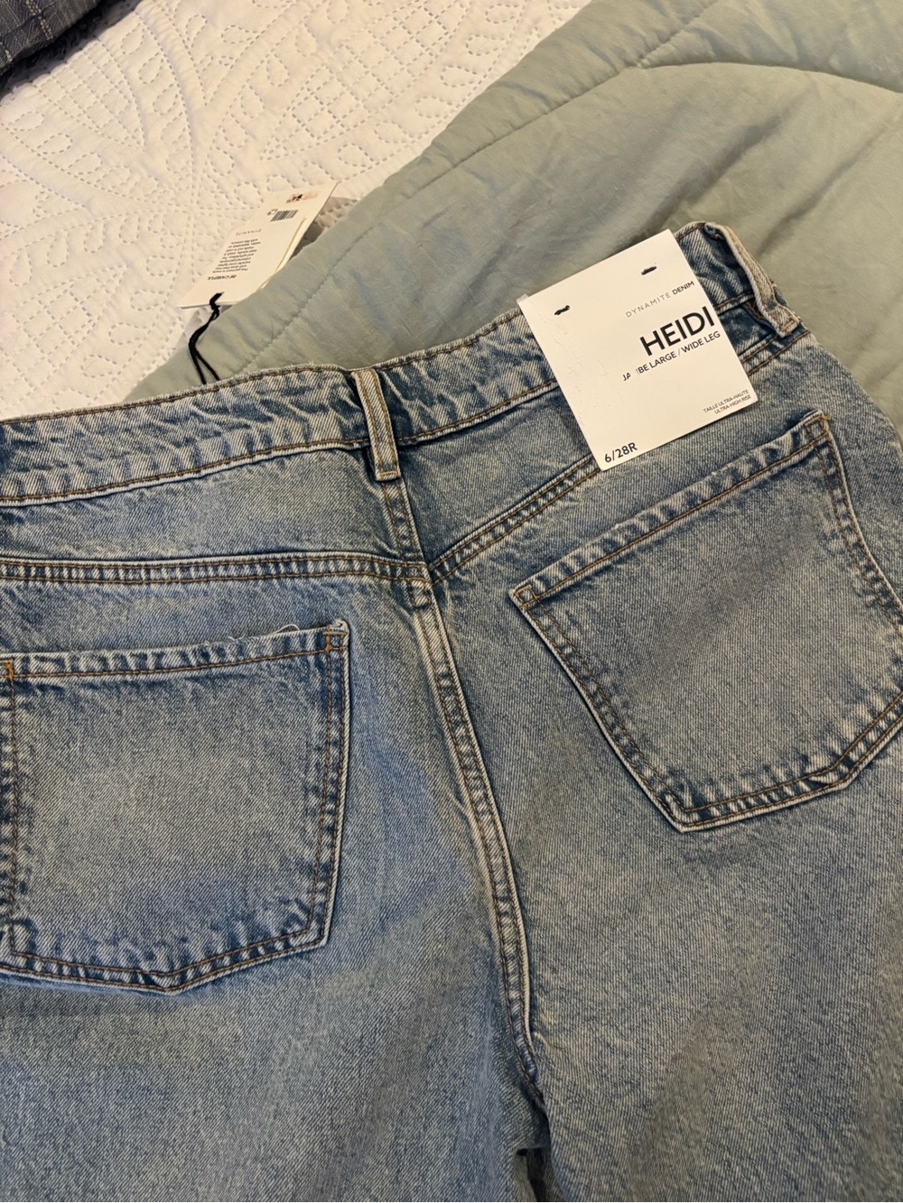 Dynamite Light Blue High Rise Wide Leg Jeans - Picture 6 of 6